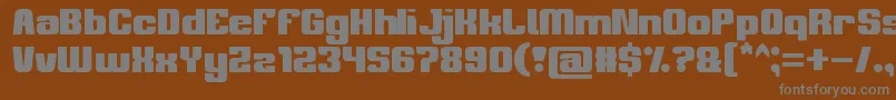 フォントphilosophy – 茶色の背景に灰色の文字