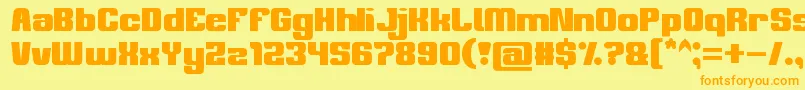 philosophy Font – Orange Fonts on Yellow Background