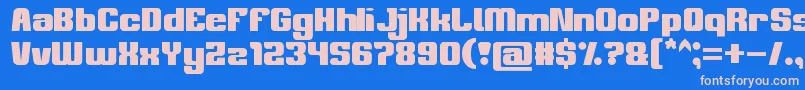 フォントphilosophy – ピンクの文字、青い背景