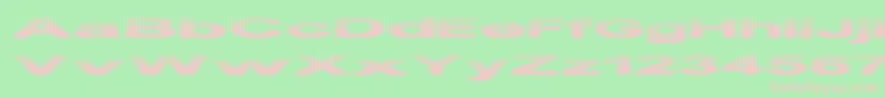 フォントPhilphon – 緑の背景にピンクのフォント
