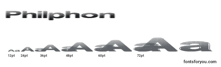 Philphon Font Sizes