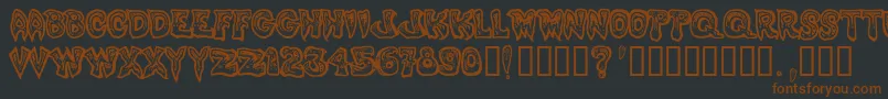PHLEGM~1 Font – Brown Fonts on Black Background