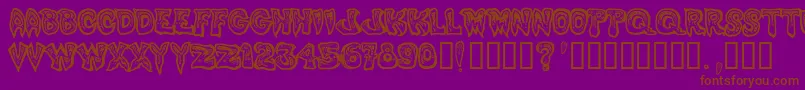 PHLEGM~1 Font – Brown Fonts on Purple Background