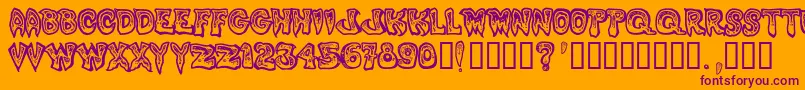 PHLEGM~1 Font – Purple Fonts on Orange Background