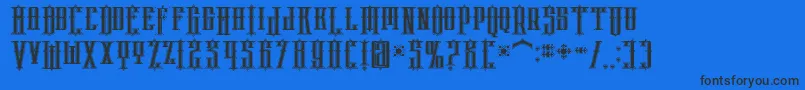 phoenix regular Font – Black Fonts on Blue Background