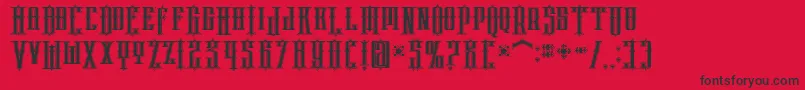 Police phoenix regular – polices noires sur fond rouge