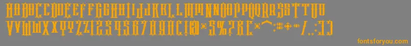 フォントphoenix regular – オレンジの文字は灰色の背景にあります。