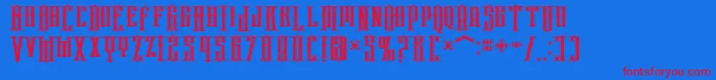 phoenix regular Font – Red Fonts on Blue Background