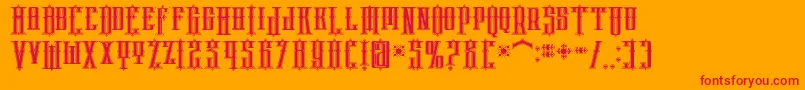 フォントphoenix regular – オレンジの背景に赤い文字