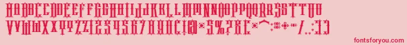 phoenix regular Font – Red Fonts on Pink Background