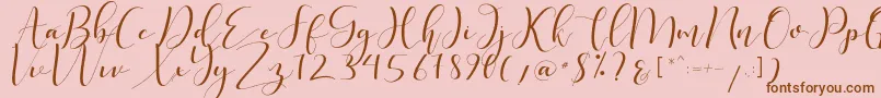 phoenix Font – Brown Fonts on Pink Background