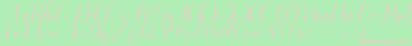 phoenix Font – Pink Fonts on Green Background