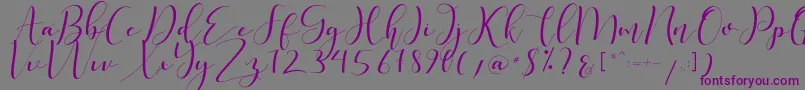 phoenix Font – Purple Fonts on Gray Background