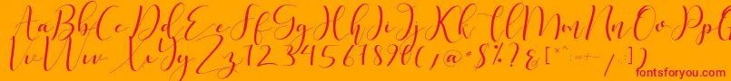 phoenix Font – Red Fonts on Orange Background