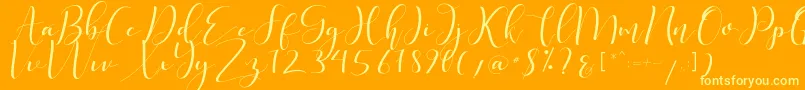 phoenix Font – Yellow Fonts on Orange Background