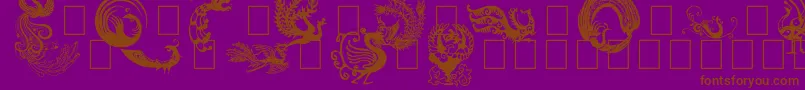 Phoenix Font – Brown Fonts on Purple Background