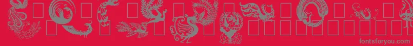 fuente Phoenix – Fuentes Grises Sobre Fondo Rojo