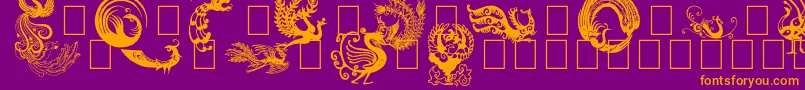 Phoenix-fontti – oranssit fontit violetilla taustalla