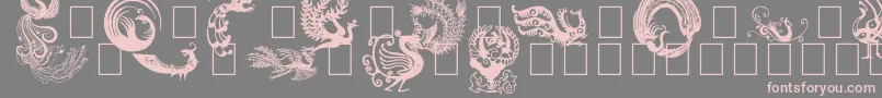 Phoenix-Schriftart – Rosa Schriften auf grauem Hintergrund