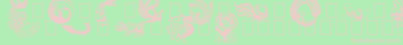 Phoenix Font – Pink Fonts on Green Background