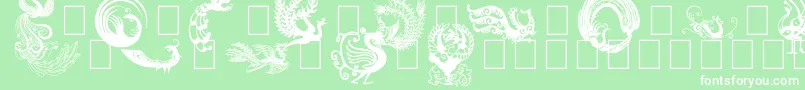 Phoenix Font – White Fonts on Green Background