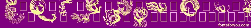 Phoenix Font – Yellow Fonts on Purple Background