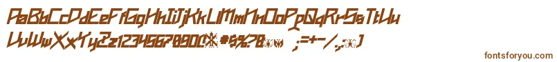 Шрифт Phoenixians Bold Italic – коричневые шрифты на белом фоне