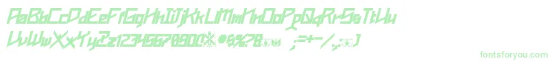 フォントPhoenixians Bold Italic – 白い背景に緑のフォント