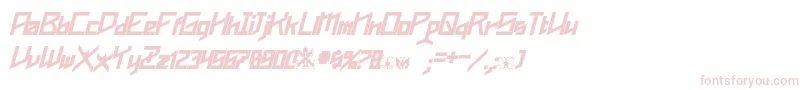 Шрифт Phoenixians Bold Italic – розовые шрифты на белом фоне