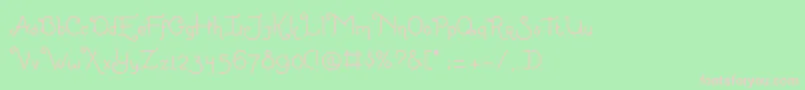 LittleEdelweiss Font – Pink Fonts on Green Background