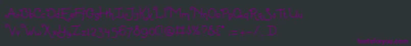 LittleEdelweiss Font – Purple Fonts on Black Background