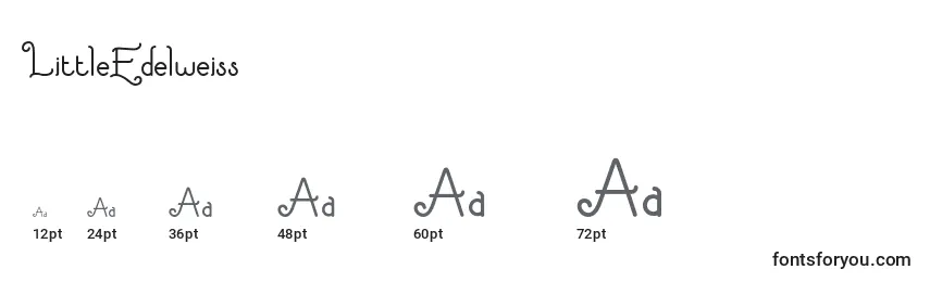LittleEdelweiss font sizes