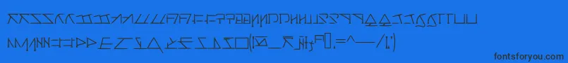 Шрифт Aeridanishscript – чёрные шрифты на синем фоне