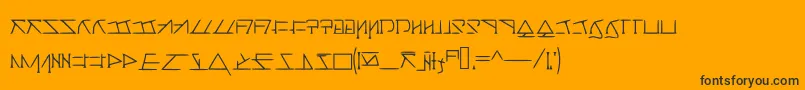 Шрифт Aeridanishscript – чёрные шрифты на оранжевом фоне