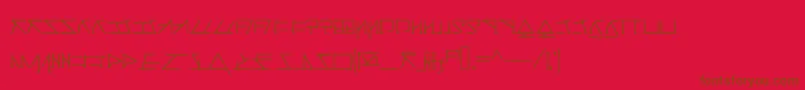 Шрифт Aeridanishscript – коричневые шрифты на красном фоне