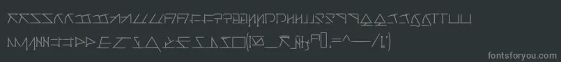 Więcej informacji o czcionce Aeridanishscript Czcionka Aeridanishscript – szare czcionki na czarnym tle