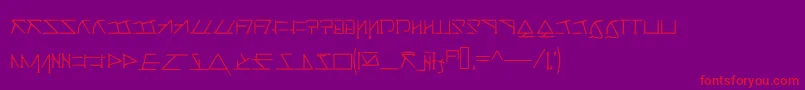 Шрифт Aeridanishscript – красные шрифты на фиолетовом фоне