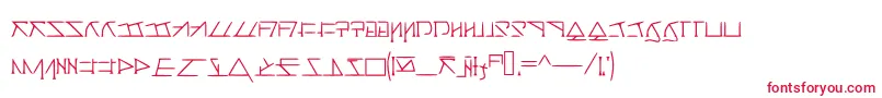 フォントAeridanishscript – 赤い文字