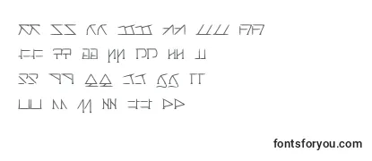 Überblick über die Schriftart Aeridanishscript
