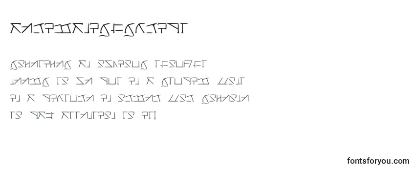 フォントAeridanishscript