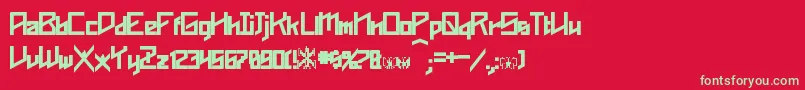 Phoenixians Bold Font – Green Fonts on Red Background