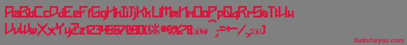 Шрифт Phoenixians Bold – красные шрифты на сером фоне