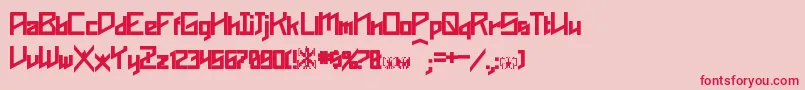 Phoenixians Bold Font – Red Fonts on Pink Background