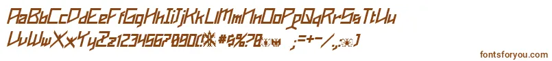 Phoenixians Italic-fontti – ruskeat fontit valkoisella taustalla