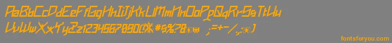 Phoenixians Italic-Schriftart – Orangefarbene Schriften auf grauem Hintergrund