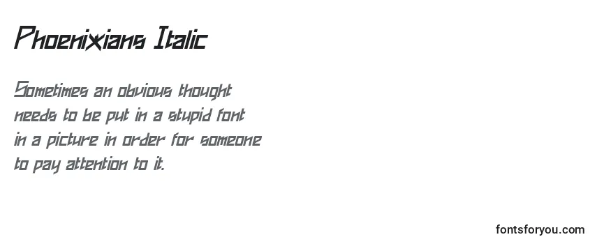 Phoenixians Italic-fontti
