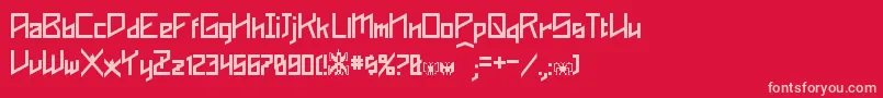 Phoenixians Font – Pink Fonts on Red Background