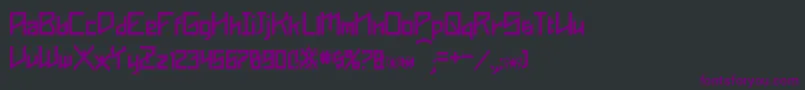 フォントPhoenixians – 黒い背景に紫のフォント