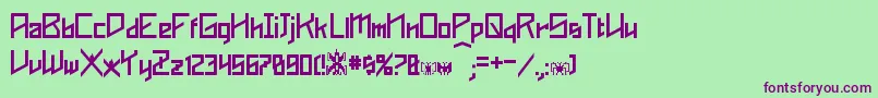 Phoenixians Font – Purple Fonts on Green Background