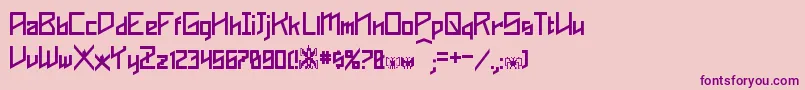 Phoenixians Font – Purple Fonts on Pink Background